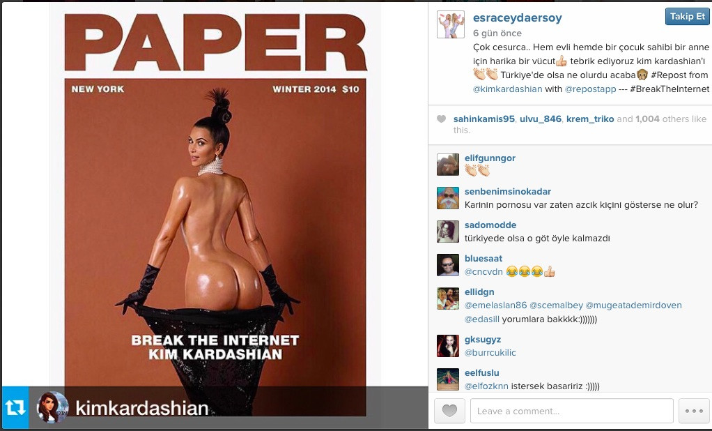 Cicişlerden Kardashian'ın o pozuna destek - Resim: 1