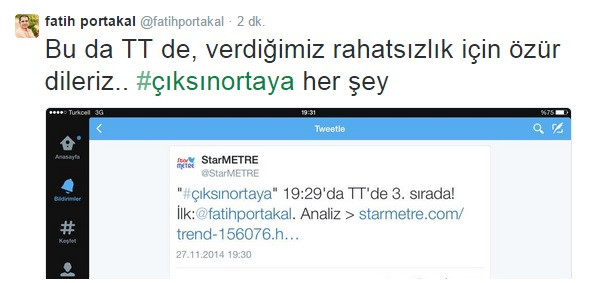 Fatih Portakal'ın hashtagleri TT'yi zorluyor - Resim: 1