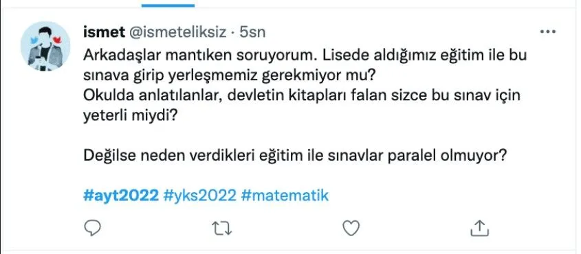 AYT Sınavı Gündem Oldu! Müslüm Gürses Anlamak Çözmeye Yetmez Derken AYT'den Bahsediyor Galiba