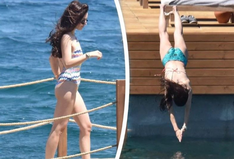 Hazal Filiz Küçükköse, Sıcaktan Suya Öyle Bir Atladı Ki! İşte O Görüntüler... - Resim: 1