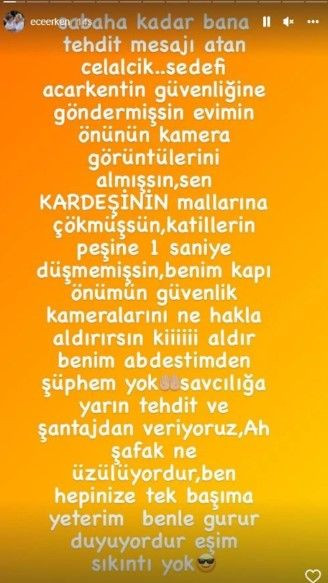Şafak Mahmutyazıcıoğlu’nun Abisi Ece Erken'i Nasıl Tehdit Etti?