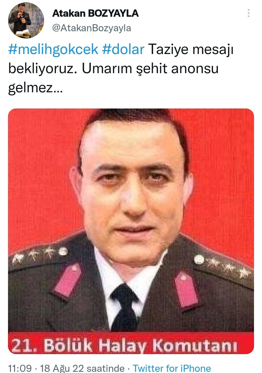 Melih Gökçek'in Şehit General Abu Bakeroğlu Paylaşımına Gelen En Komik Yorumlar - Resim: 2