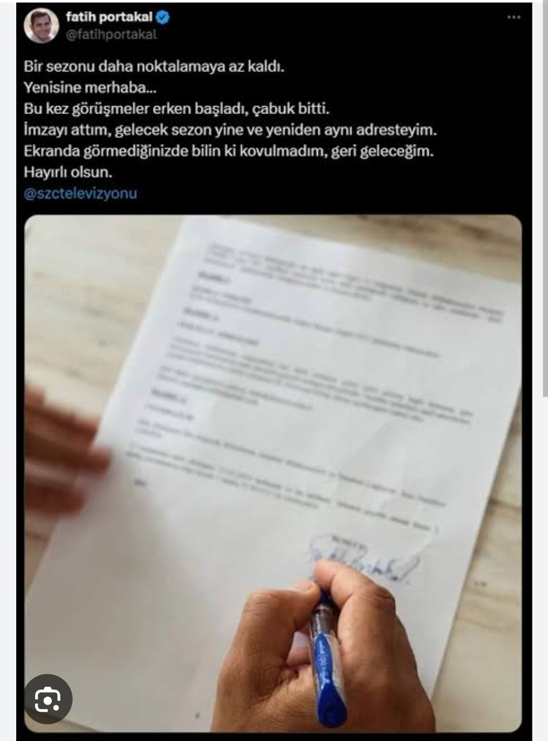 Fatih Portakal'dan kovulmadım paylaşımı!