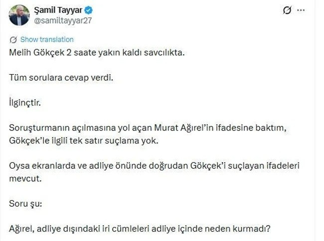 Ağırel ve Tayyar arasında gizli ifade polemiği: Benim ifadem sizde ne arıyor?