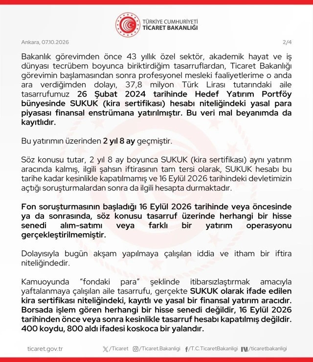 Fon tartışmasında Ömer Bolat’tan dikkat çeken açıklama: Hiçbir mal varlığımızı gizlemedik
