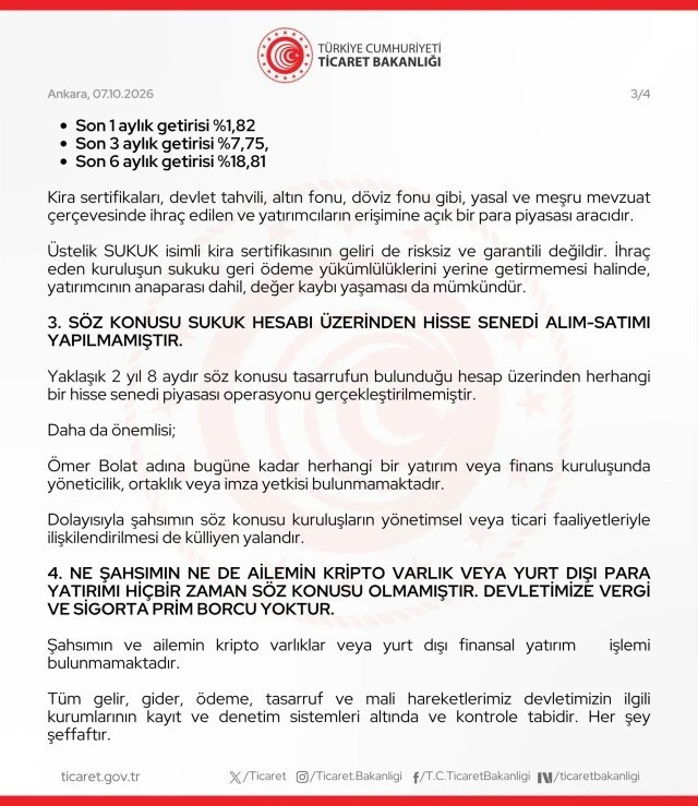 Fon tartışmasında Ömer Bolat’tan dikkat çeken açıklama: Hiçbir mal varlığımızı gizlemedik