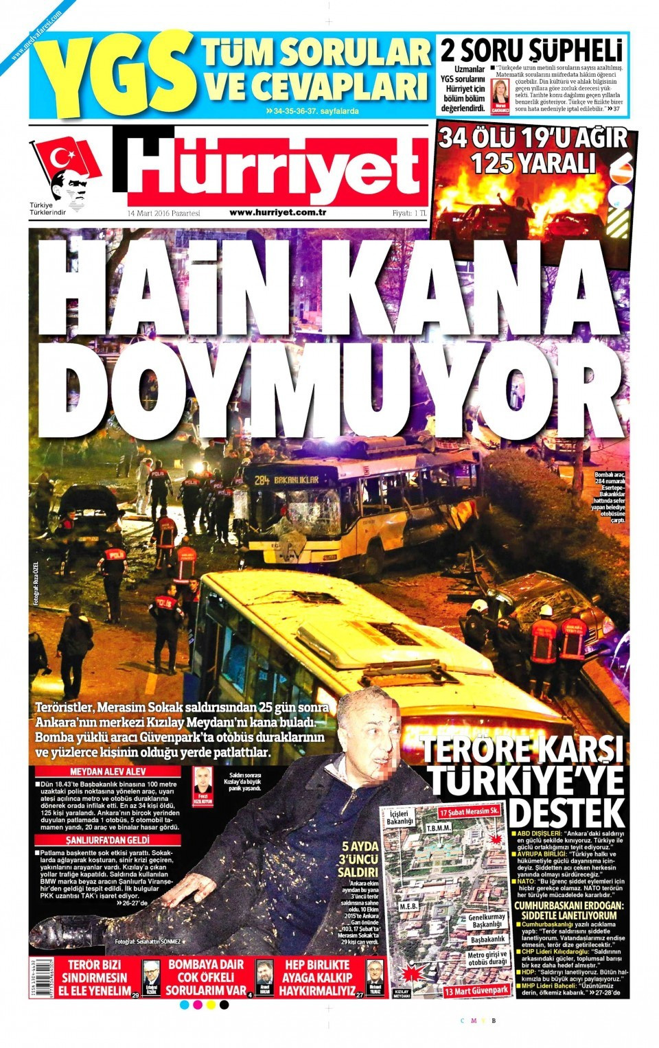 Ankara patlamasına tepkiler