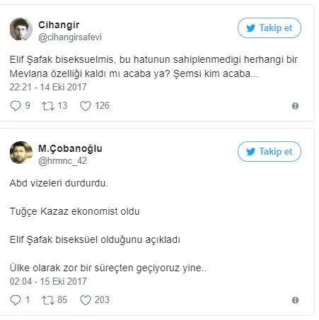 Sosyal medya Elif Şafak'ın biseksüellik itirafını konuşuyor
