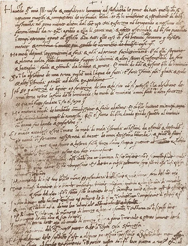 Leonardo Da Vinci'nin muhteşem iş başvurusu