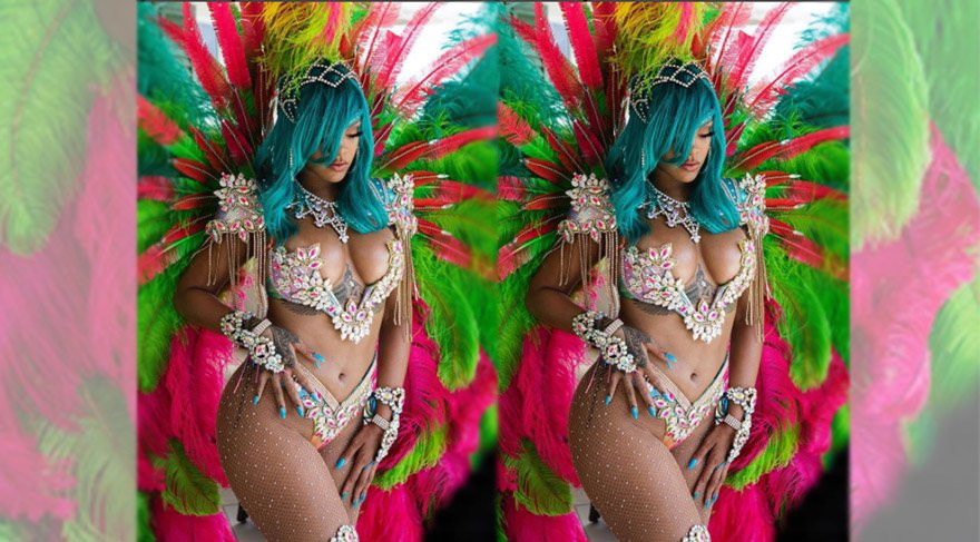 Festival kızı Rihanna giydikleriyle nefes kesti