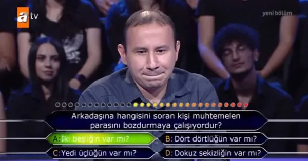 Kim Milyoner Olmak İster'de 1 milyon TL'lik soru heyecanı