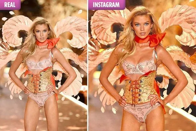 Victoria's Secret meleklerinin photoshoplu görüntüleri olay oldu
