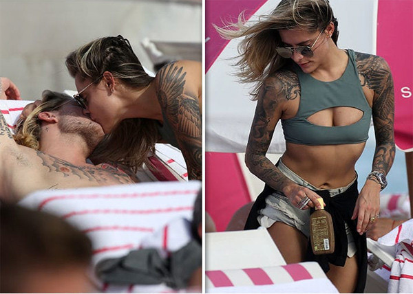 Loris Karius güzel modelle öpüşürken yakalandı