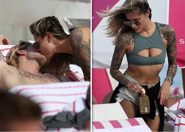 Loris Karius güzel modelle öpüşürken yakalandı