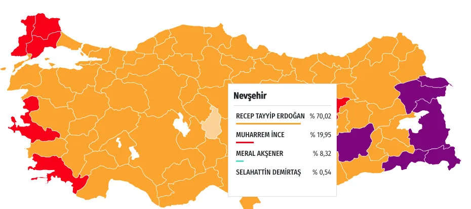Erdoğan hangi şehirlerde oy rekorları kırdı? İşte o şehirler