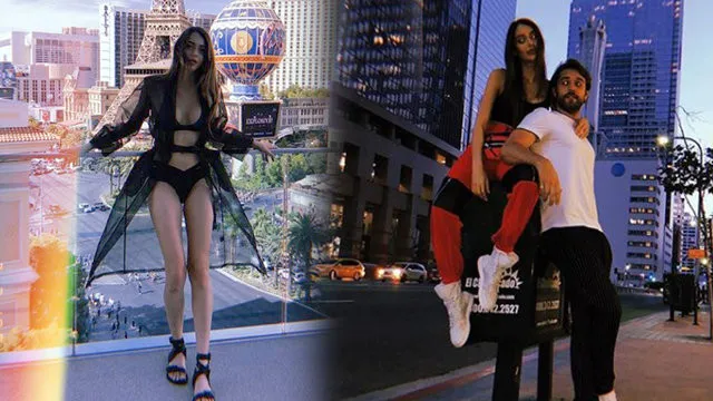 Dilan Çiçek Deniz'den Las Vegas'ta bikinili poz