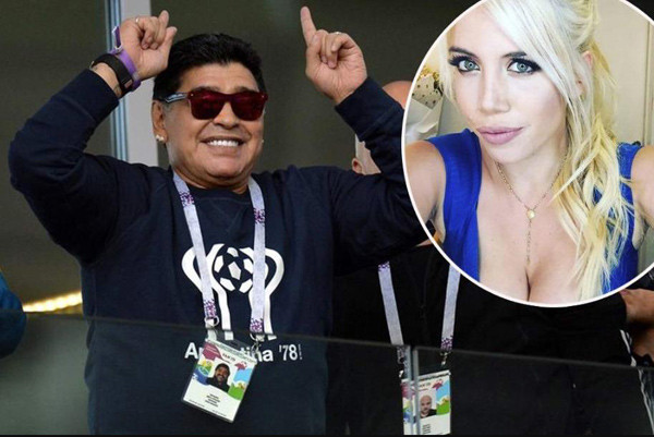 Diego Maradona, Mauro Icardi'nin eşi Wanda Nara ile otelde basıldı!