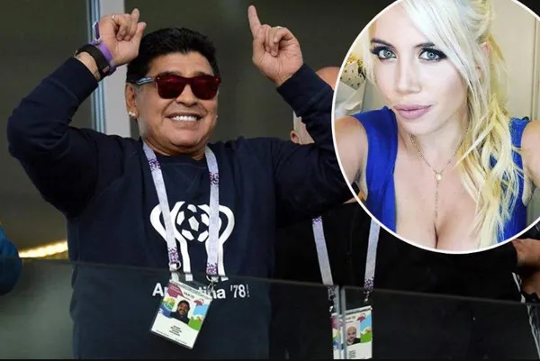 Diego Maradona, Mauro Icardi'nin eşi Wanda Nara ile otelde basıldı!