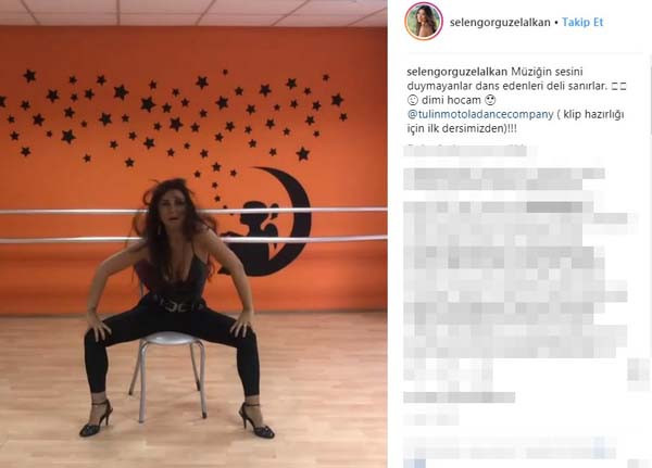 Selen Görgüzel'in ateşli dans videosu olay oldu