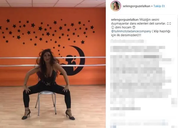 Selen Görgüzel'in ateşli dans videosu olay oldu