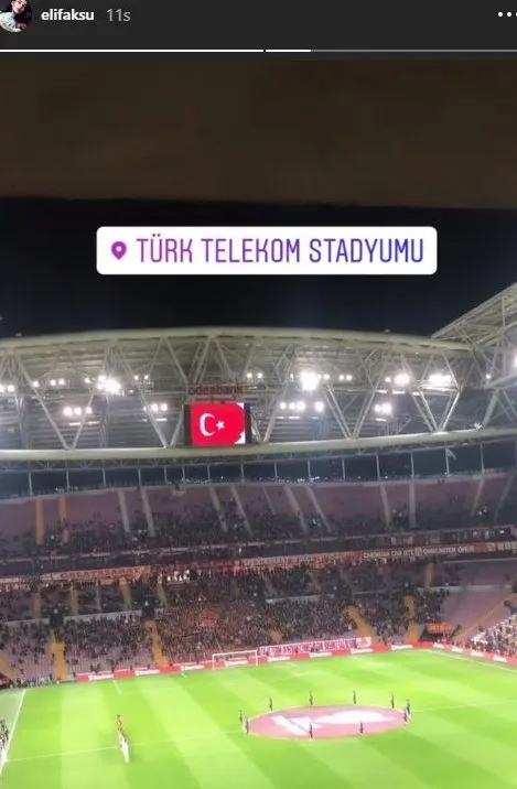 Galatasaray maçında Elif Aksu sürprizi