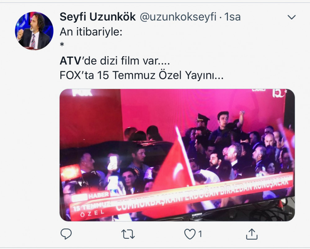 Atv Cumhurbaşkanı Erdoğan'ın 15 Temmuz anma konuşması yerine dizi yayınladı!