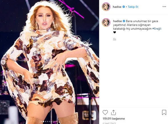 Hadise cesur dekoltesiyle Ereğli’yi salladı