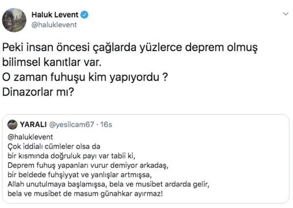 Haluk Levent Denizli depreminin ardından çileden çıktı: Fuhuşu...
