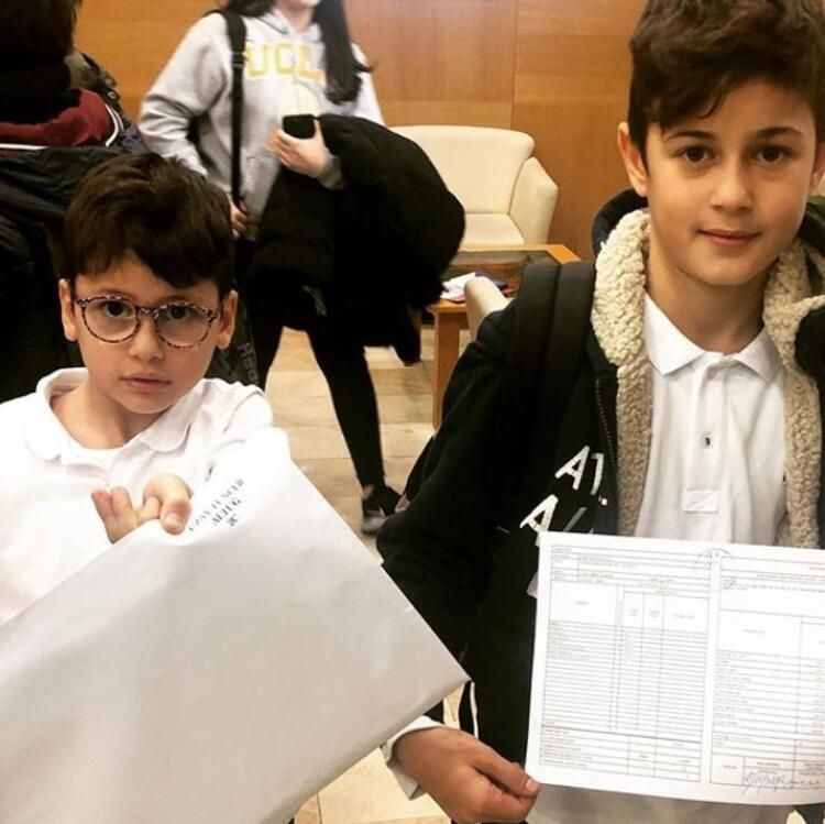 Ünlülerin çocuklarıyla karne sevinci instagramı doldurdu