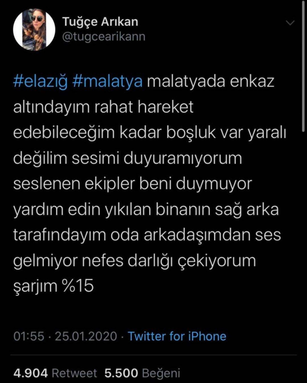 Sahte hesap açıp enkaz altındayım diye tweet attılar