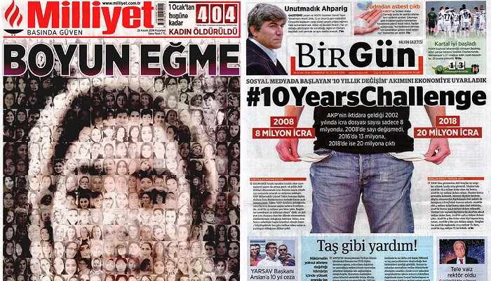 2019’un en çarpıcı manşeti seçildi: Boyun Eğme