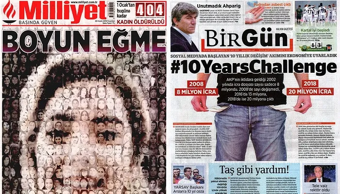 2019’un en çarpıcı manşeti seçildi: Boyun Eğme