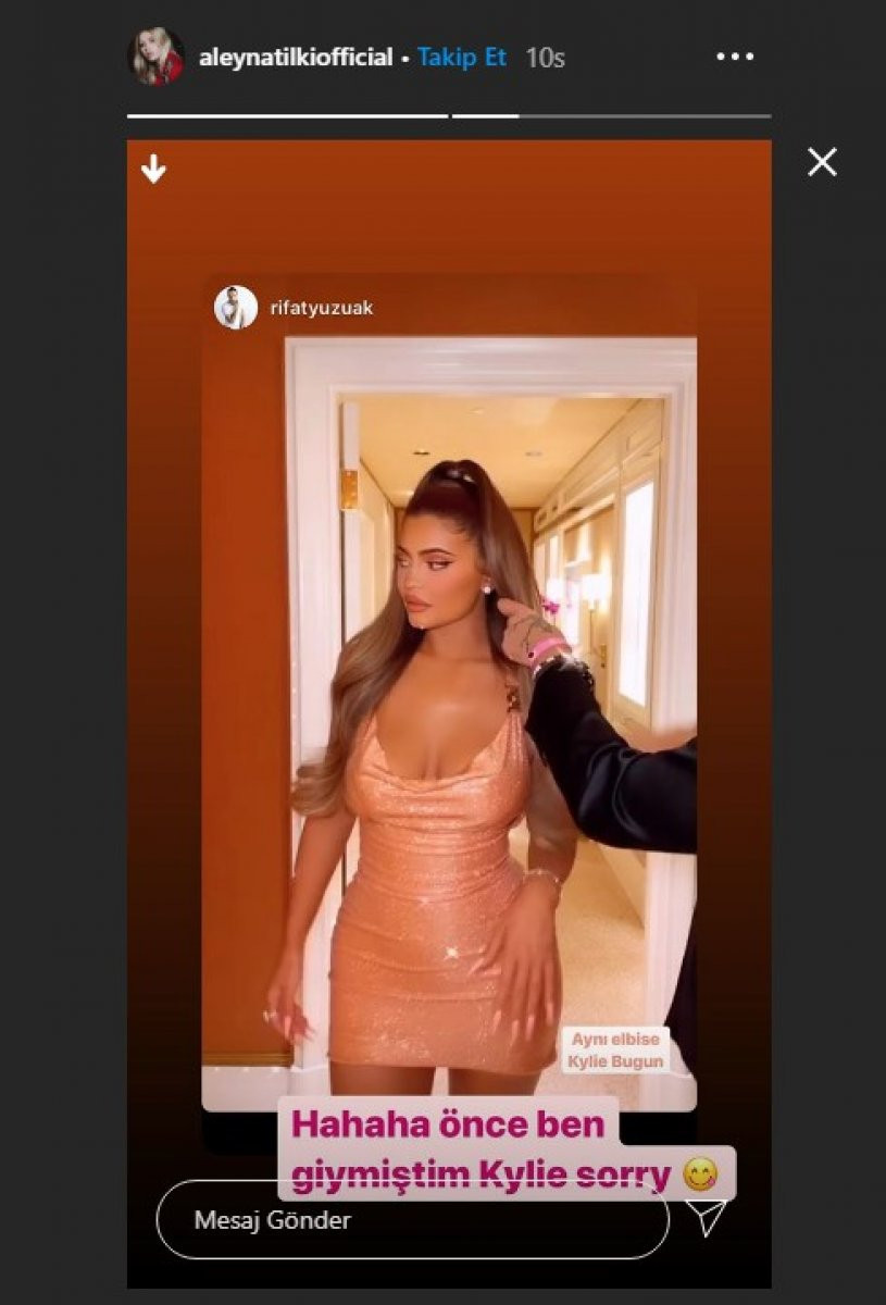 Aleyna Tilki’den Kylie Jenner’a gönderme: Ben giymiştim