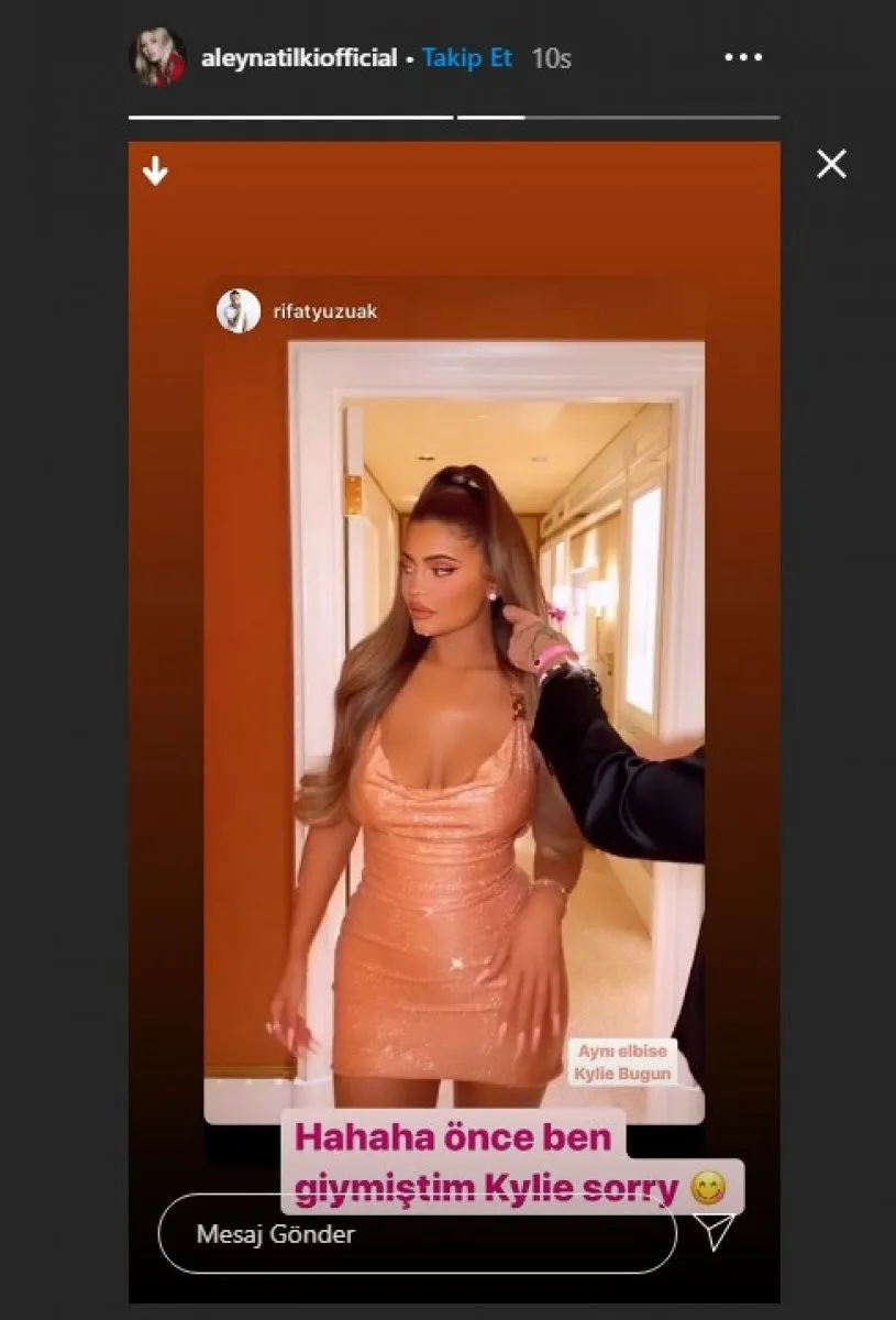 Aleyna Tilki’den Kylie Jenner’a gönderme: Ben giymiştim