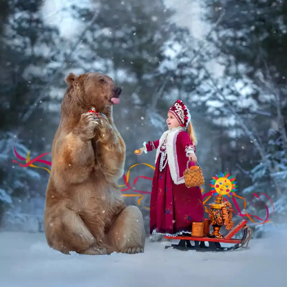 337 kiloluk Rus boz ayı model oldu!