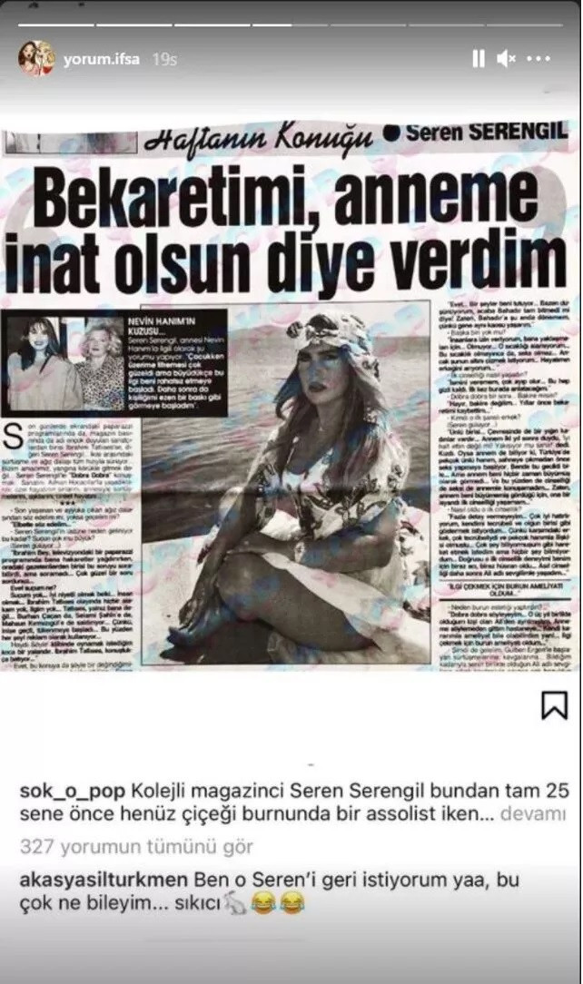 Yağmur Sarnıç'tan Seren Serengil'e şok sözler: Kız verengil..