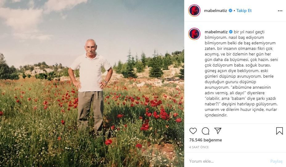 Mabel Matiz'den duygusal mesaj