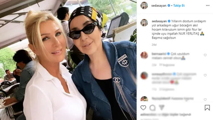 Nur Yerlitaş'ın vefatı ünlüleri yasa boğdu