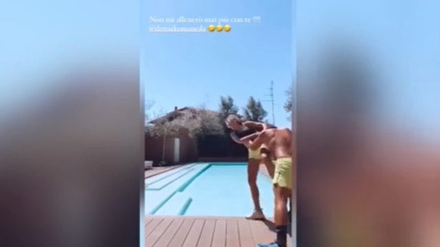 Güzel spiker Diletta Leotta'ya sulu şaka! Havuza atıldı