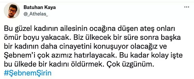 Katledilen Şebnem Şirin'in Ardından Sosyal Medya Ayakta