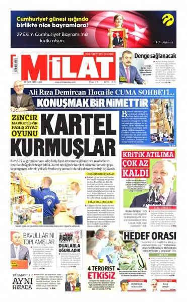 Cumhuriyet Bayramı'nı Görmeyen Gazeteler