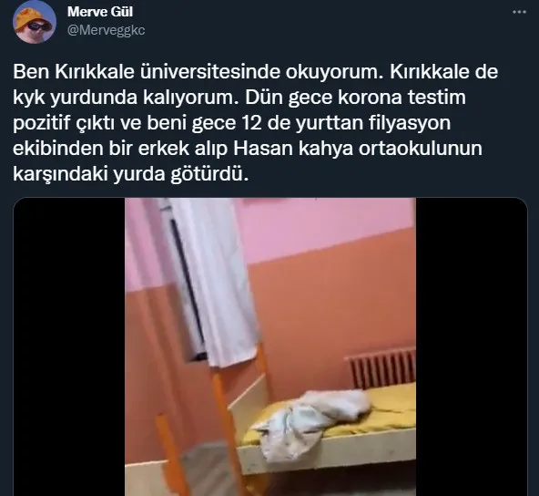 Covid Testi Pozitif Çıkınca Yurdun Terk Ettiği Merve'nin Şoke Eden Hikayesi