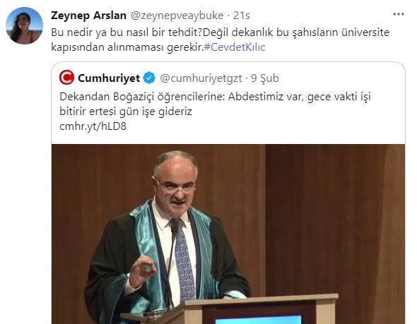 Boğaziçili Öğrencileri Tehdit Eden Dekan Alay Konusu Oldu