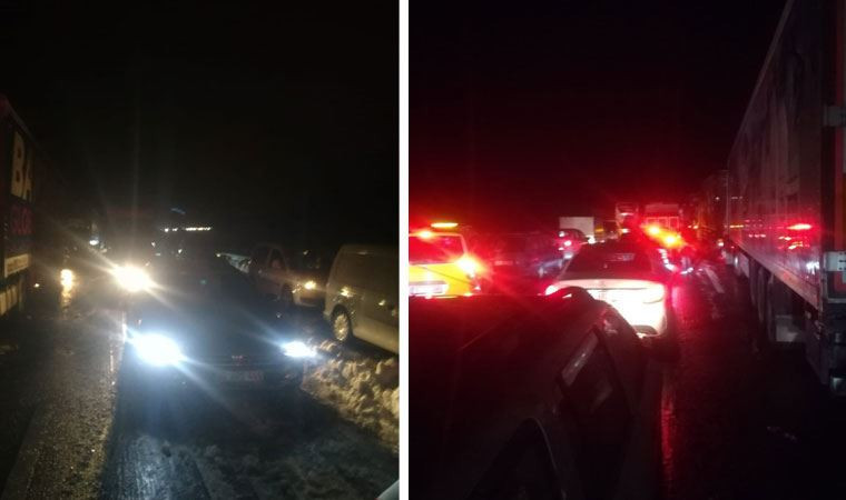 İzmir İstanbul Otoyolu Çöktü İnsanlar 17 Saattir Açlık ve Soğukla Boğuşuyor