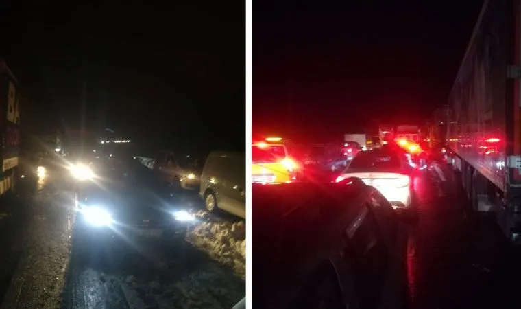 İzmir İstanbul Otoyolu Çöktü İnsanlar 17 Saattir Açlık ve Soğukla Boğuşuyor
