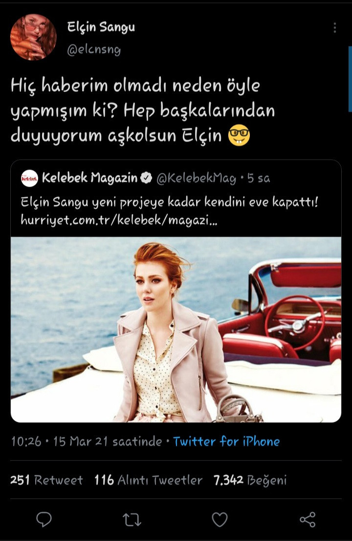 Elçin Sangu Hürriyet Gazetesi'nin Haberi Ile Dalga Geçti: Aşk Olsun Elçin!