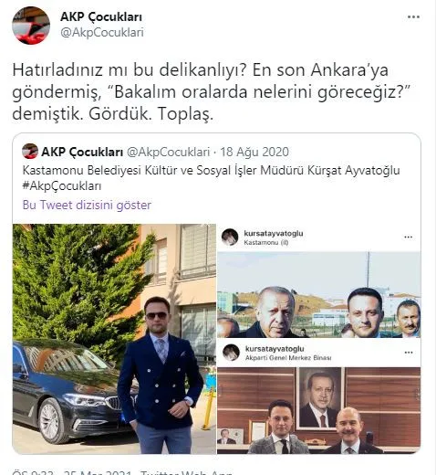 AKP'li Danışman Kürşat Ayvatoğlu'na Ait Olduğu İddia Edilen Video Olay