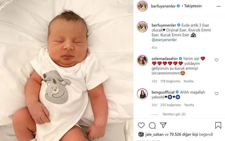 Eser Yenerler'in  Eşi Berfu Yenerler: Evde Artık 3 Eser Var!