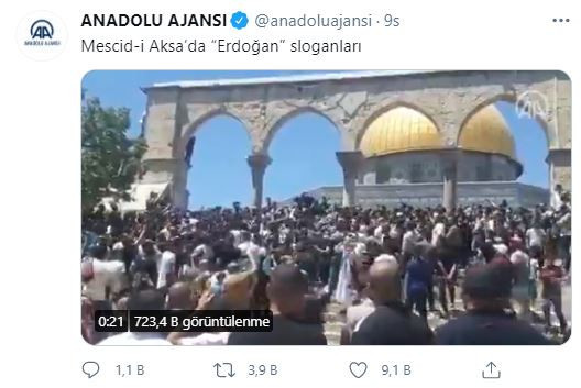Mescid-i Aksa'da Yükselen Erdoğan Sloganlarının Türkçesi Gündem Oldu: Biz Buradayız Erdoğan Nerede?