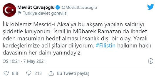 Siyasilerden Mescid-i Aksa Baskınına Sert Tepki